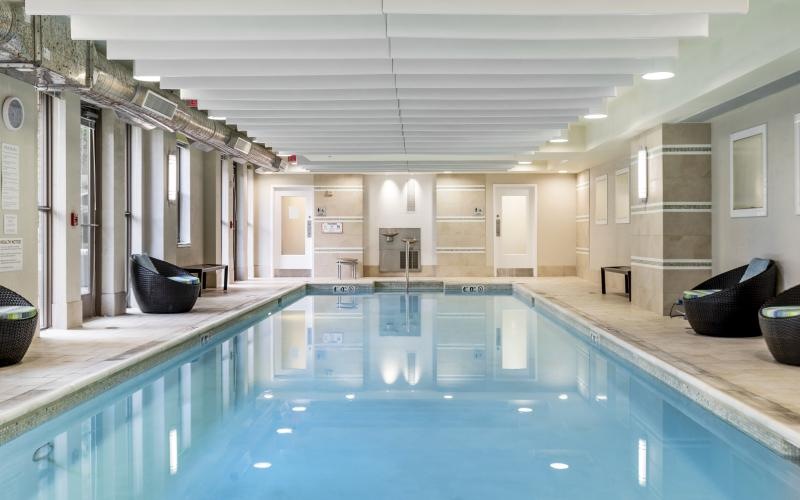 an indoor pool